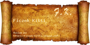 Ficzek Kitti névjegykártya